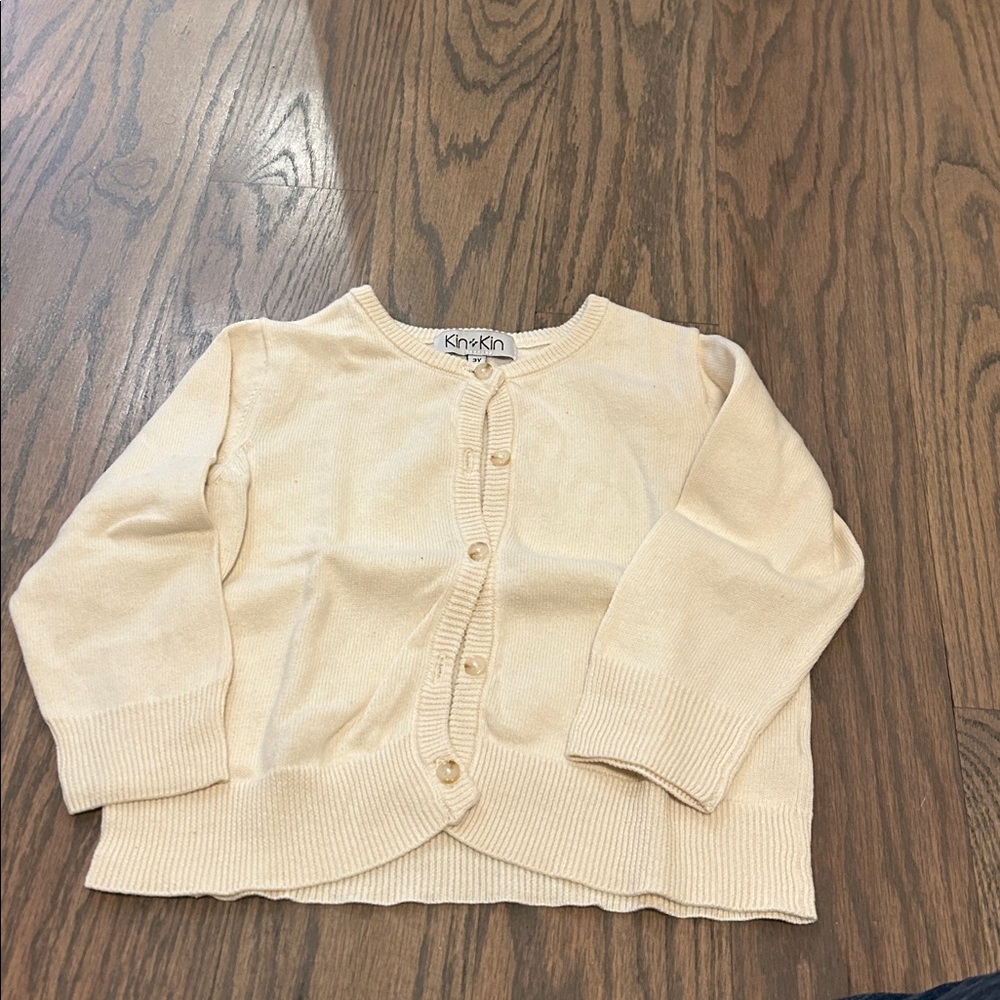 Cream Kids Cardigan